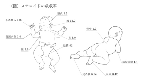 （図）ステロイドの吸収率